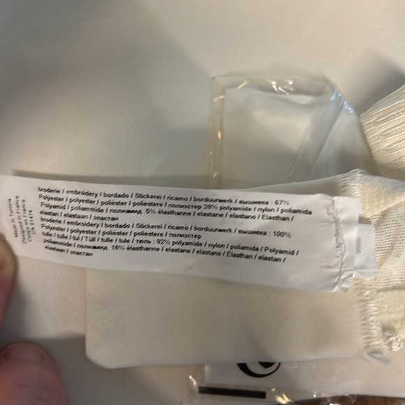 CHANTELLE IVORY MULTI-POSITION BRA SIZE 34F PRETTY LACE ON STRAPS NWT - Picture 12 of 12